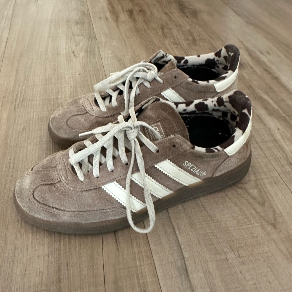 Adidas Handball Spezial Chalky Brown Cow Print (Women's) US 8